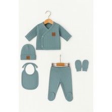 OMY 5'li Set Fitilli Bebek Yenidoğan  Pamuk Hastane Çıkışı