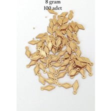 Marsilyan Oya Abiye Bileklik Kolye Pleksi Metalik Plastik Pul Altın Renk 8 Gram 100 Adet - BNC490