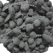 Nuvigo Sıralı Ponpon 1 Metre Siyah