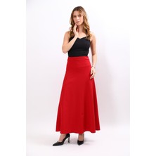 Önder Özsoy Kemerli 8 Parça Etek-Kırmızı