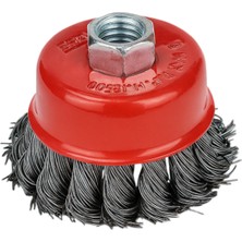 Çanak Fırça 125MM Bürümalı Gri Telli M14 Vidadı Eratool