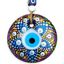 Handmade Şans ve Koruma Getiren El Boyaması Cam Nazar Boncuğu – Model-4