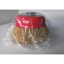 Saçaklı Çanak Fırça 100 mm Pas Temizleme ve Çapak Alma Aracı