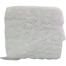 Nuvigo Kopanaki Dantel En 5 cm Badem Model Beyaz 5 Metre