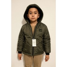 Cg Kids Zümrüt Yeşil Yandan Fermuar Cepli Içi Kürklü Unisex Mont