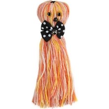 Judge Ahtapot Şekilli Zilli ve Ipli Rengarenk Püsküllü Sevimli Kedioyuncağı