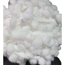 Nuvigo Sıralı Ponpon 1 Metre Beyaz