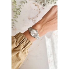 Oqqo Aetos Gümüş Kadran Gümüş Kordon Kadın Kol Saati