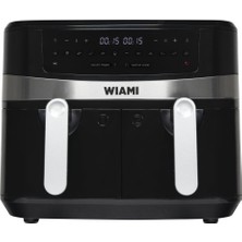 Özbience Geniş Kapasiteli 9l Çift Sepetli Akıllı Air Fryer Siyah