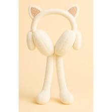 Katia & Bony Kedi Kulaklı Çocuk Peluş Kulaklık Ekru