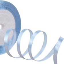 Nuvigo Saten Kurdele 6 Mm Bebe Mavisi 5 Metre