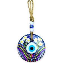Handmade Şans ve Koruma Getiren El Boyaması Cam Nazar Boncuğu – Model-6