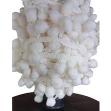 Nuvigo Sıralı Ponpon 1 Metre Krem