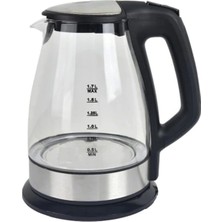 Özbience Şeffaf 1.7 L Cam Kettle, Işıklı, Modern ve Şık Tasarım