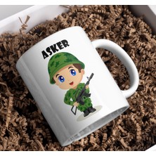 Alpşan Ticaret Asker Temalı Kupa – Meslek Kupası | Hediye Porselen Bardak (Isim Yazılabilir)