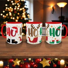 Alpşan Ticaret Christmas Kupa Yılbaşı Temalı Kupa Bardak Ho Ho Ho Yeni Yıl Konseptli Kupa Hediye Kupa