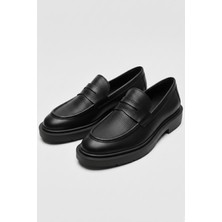 Lusive %100 Hakiki Deri Siyah Günlük Rahat Klasik Erkek Ayakkabı LUASS27AL0058