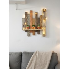 El Yapımı Ahşap Duvar Rafı