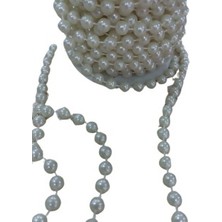 Nuvigo Sıralı Yuvarlak İnci En 1 Cm Krem 1 Metre