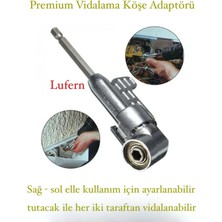 Lufern Vidalama Köşe Adaptörü Aparat Pratik Matkap Ucu Dar Alan Kör Nokta Açılı Hızlı Değiştirme Uç Tutucu