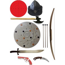 Özbience Çocuklar Için Osmanlı Temalı 8 Parçalı Oyuncak Seti, Kılıç ve Kalkanli Eğlence