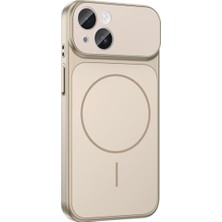 HappyCase iPhone 14 Kılıf  Dönüştürücü Görünümlü M-Safe Şarj Özellikli Kamera Korumalı Formen Kapak - Turuncu