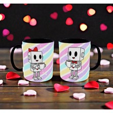 Alpşan Ticaret Sevgililer Günü Temalı Hediye Kupa Bardak Sevgiliye Hediye 2'li Set