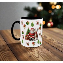 Alpşan Ticaret Yılbaşı Temalı Kupa – Noel Baba ve Geyik Baskılı Yeni Yıl Hediyesi