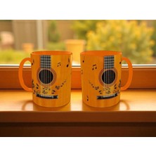 Alpşan Ticaret Gitar Baskılı Kupa Bardak Müzik Öğretmenine Hediye Kupa Bardak