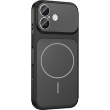 HappyCase iPhone 16 Kılıf  Dönüştürücü Görünümlü M-Safe Şarj Özellikli Kamera Korumalı Formen Kapak - Mavi