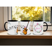 Alpşan Ticaret Isme Özel Gitar Baskılı Kupa Bardak Müzik Öğretmenine Hediye Kupa Bardak