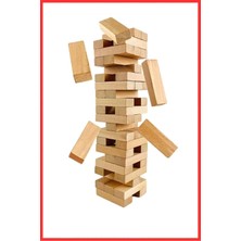 Özbience Çocuklar Için Ahşap Denge ve Kule Oyunu, 54 Parça Eğitici Set