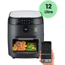 Özbience 12 Litre Siyah Akıllı Air Fryer Fritöz, Sağlıklı ve Pratik Kullanım