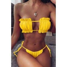 BMD Fırfırlı Brazilian Bikini - Sarı