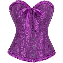 BMD Enissa Işlemeli Korse - Mor