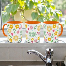 Alpşan Ticaret Isme Özel Çiçekli Kupa Bardak Kişiye Özel Hediyelik Kupa Bardak