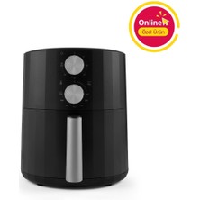Özbience 5.5l Airfry Silent Pro Mekanik Siyah, Sağlıklı ve Pratik Pişirme