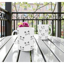 Alpşan Ticaret Kedi Baskılı Kupa Bardak Kedi Temalı Kupa