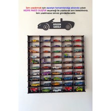 Özbience Siyah Beyaz Oyuncak Araba Rafı 50'li Çok Fonksiyonlu ve Şık Tasarım