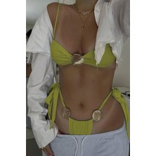 BMD Metal Istiridye Brezilian Bikini - Yeşil