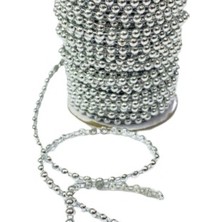 Nuvigo Dikilebilir Sıralı Inci Tekli En 1 cm Gümüş 5 Metre