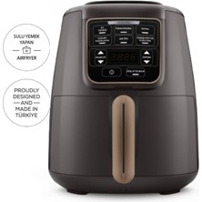 Özbience Air Pro Cook Xl 2'li Konuşan Airfryer Walnut Brown, 4 Kişilik
