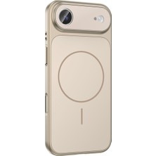 HappyCase iPhone 17 Air Kılıf  Dönüştürücü Görünümlü M-Safe Şarj Özellikli Kamera Korumalı Formen Kapak - Gümüş