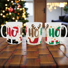 Alpşan Ticaret Christmas Kupa Yılbaşı Temalı Kupa Bardak Ho Ho Ho Yeni Yıl Konseptli Kupa Hediye Kupa