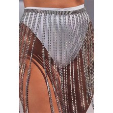 BMD Shiny Sally Taşlı Etek - Gümüş