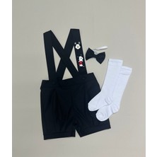 Udoras Tesktil Mickey Mouse Konsept Şort Salopet Papyon Çorap