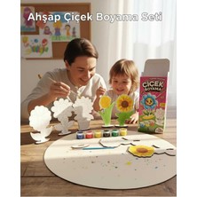 Özbience Renkli Çiçek Boyama Seti, 6 Farklı Model, Eğlenceli ve Öğretici