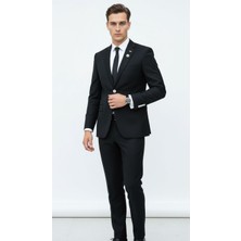 Plus Scorpion Çift Yırtmaçlı Likrasız  Dokulu Kumaş Slim Fit Erkek Blazer Ceket – Modern ve Dayanıklı