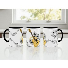 Alpşan Ticaret Gitar Baskılı Kupa Bardak Müzik Öğretmenine Hediye Kupa Bardak