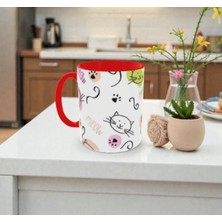 Alpşan Ticaret Kedi Temalı Kupa Bardak Sevimli Kedi Temalı Kupa Bardak